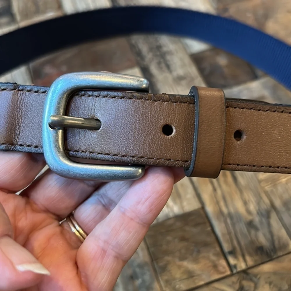 Janie and Jack Anchor Navy Canvas Belt NWOT
